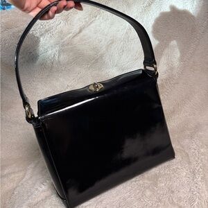 Gucci Vintage Patent Leather Turnlock Bag